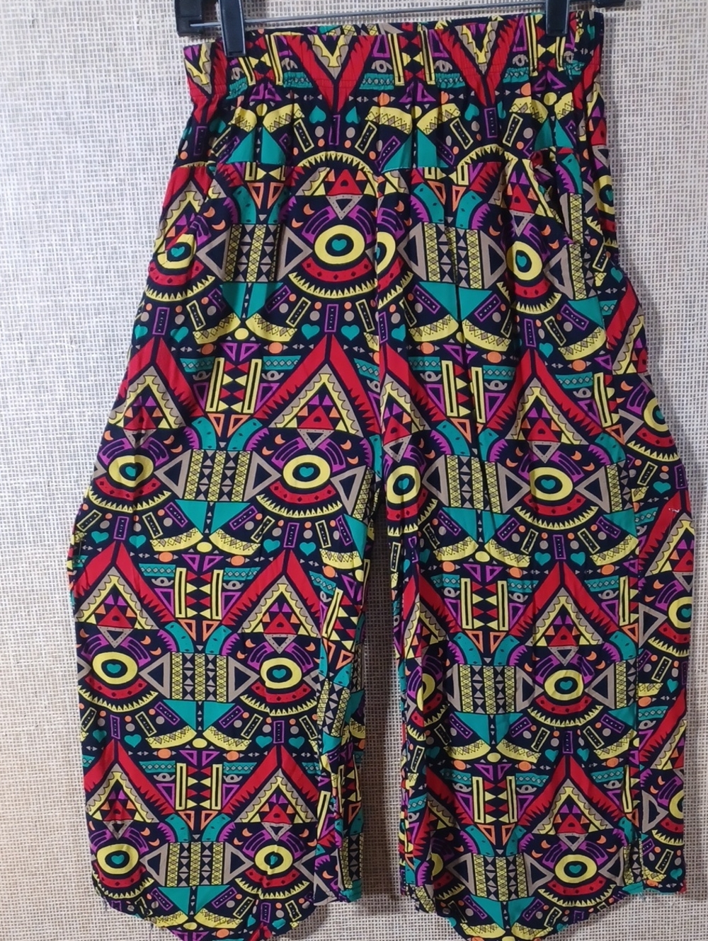Women's Colorful Geometric Print Wide-Leg Pants